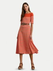 LAUREN RALPH LAUREN Sukienka codzienna 250957728001 Pomarańczowy Regular Fit. Brązowe sukienki damskie Lauren Ralph Lauren, na co dzień, xxl, bez wzorów, z bawełny, bez kołnierzyka, bez ramiączek, proste. Za 489.99 zł.