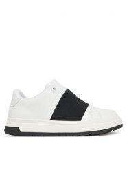 Calvin Klein Sneakersy V3X9-83162-1355 S Biały. Białe buty sportowe chłopięce CALVIN KLEIN, ze skóry, bez zapięcia. Za 289.99 zł.
