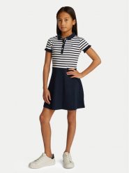 Tommy Hilfiger Sukienka codzienna Skater KG0KG08484 D Granatowy Regular Fit. Niebieskie sukienki dziewczęce Tommy Hilfiger, bez wzorów, z bawełny, bez ramiączek. Za 219.99 zł.