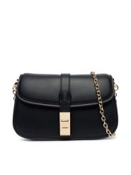 Tommy Hilfiger Torebka Th Heritage Chain Crossover AW0AW19319 Czarny. Czarne torebki klasyczne damskie Tommy Hilfiger, bez wzorów, ze skóry, wizytowe, bez kołnierzyka, bez ramiączek. Za 529.99 zł.