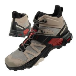 Buty trekkingowe sportowe męskie Salomon X Ultra 4 Mid GTX. Brązowe buty trekkingowe męskie Salomon, bez zapięcia. Za 417.00 zł.