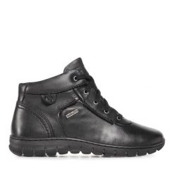 Botki Josef Seibel. Czarne botki damskie Josef Seibel, bez obcasa, na płaskiej podeszwie, bez zapięcia. Za 479.99 zł.