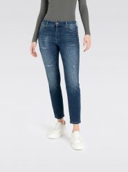 MAC Dżinsy "New Jersey" - Skinny fit - w kolorze niebieskim rozmiar: 36. Niebieskie jeansy damskie MAC. Za 254.74 zł.