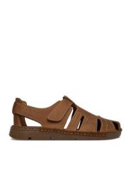 Lasocki Sandały CEO-PILTON-01 MI08 Beżowy. Brązowe sandały męskie Lasocki, z nubiku, bez zapięcia. Za 149.99 zł.