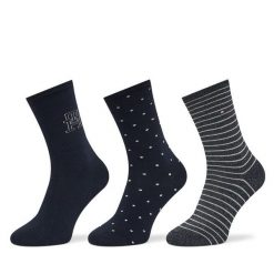 Skarpety długie Tommy Hilfiger. Niebieskie skarpetki damskie Tommy Hilfiger, bez wzorów. Za 99.99 zł.