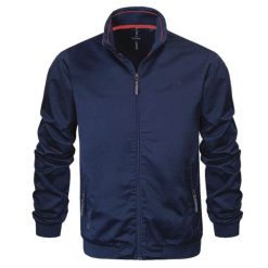 Lekka Bawełniana Wiatrówka, Przejściowa Kurtka Męska - Pako Jeans - Granatowa. Niebieskie kurtki męskie Pako Jeans, na jesień, l, bez wzorów, z bawełny, bez kaptura. Za 349.00 zł.