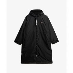 Kurtka przeciwdeszczowa damska Superdry. Czarne kurtki damskie Superdry., uniwersalny, bez wzorów, bez kaptura. W wyprzedaży za 680.25 zł.