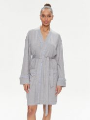 DKNY Szlafrok YI10008 Szary. Szare szlafroki damskie DKNY, s, bez wzorów, z bawełny. Za 279.99 zł.