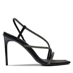 Sandały Max Mara. Czarne sandały damskie Max Mara, bez wzorów, bez obcasa, na szpilce. Za 1,639.00 zł.