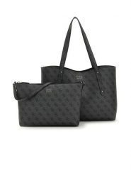 Guess Shopper bag w kolorze antracytowym - 45 x 27 x 13 cm rozmiar: onesize. Czarne shopper bag damskie Guess, z aplikacjami, z materiału, na ramię, bez dodatków. Za 449.58 zł.