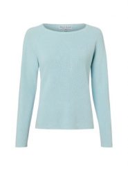 Marie Lund Sweter z dzianiny Kobiety Bawełna niebieski, L. Niebieskie swetry klasyczne damskie Marie Lund, l, z bawełny, bez kołnierzyka. Za 179.95 zł.