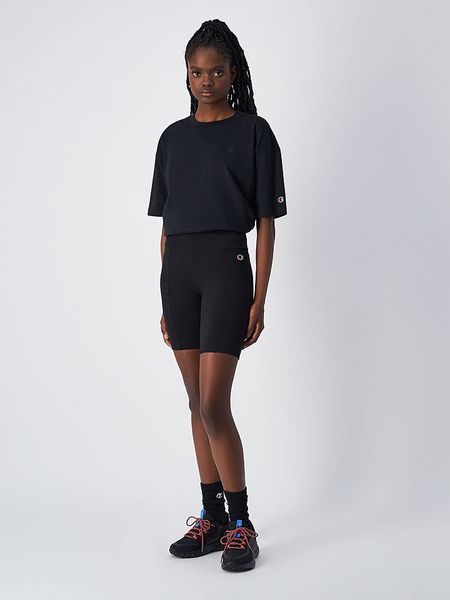 Champion Szorty kolarskie w kolorze czarnym rozmiar: XL. Czarne szorty damskie CHAMPION, bez wzorów, z podwyższonym stanem. Za 48.39 zł.