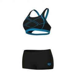 Damski 2-częściowy kostium kąpielowy Arena Graphic Pro. Czarne bikini damskie Arena, bez wzorów. Za 225.50 zł.