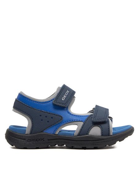 Geox Sandały J Vaniett Boy J455XC 015CE C4226 M Granatowy. Niebieskie sandały chłopięce Geox, ze skóry, bez zapięcia. Za 199.99 zł.