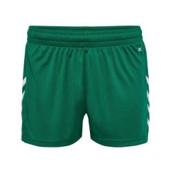 Szorty damskie Hummel Core Xk. Zielone szorty damskie HUMMEL, bez wzorów, sportowe. Za 122.50 zł.
