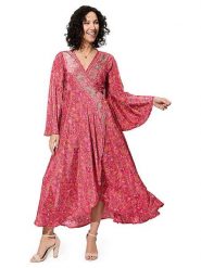 Ipanima Sukienka w kolorze koralowym rozmiar: 38/40. Czerwone sukienki damskie Ipanima, bez wzorów, bez kołnierzyka, bez ramiączek, maxi, rozkloszowane. Za 100.99 zł.