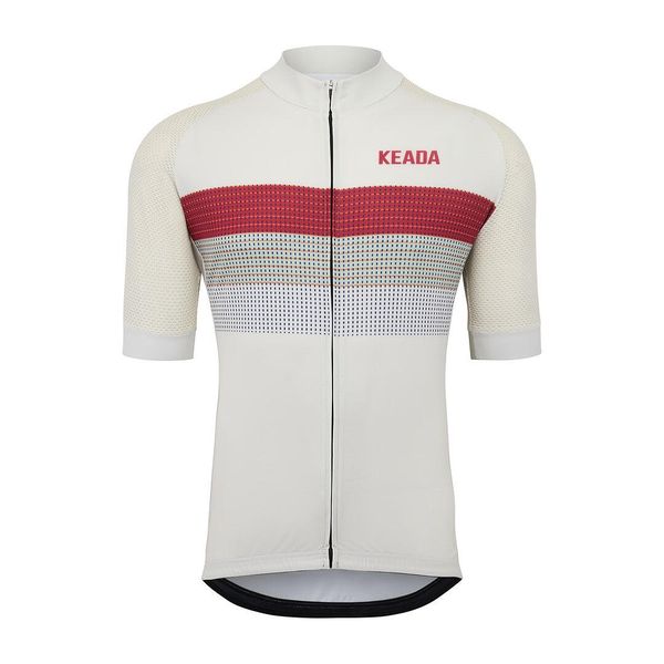 Weave Two - Męska koszulka z krótkim rękawem. Białe bluzki sportowe damskie KEADA SPORTS, m, z jersey, bez ramiączek, na fitness i siłownię. Za 332.00 zł.