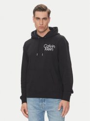 Calvin Klein Bluza LV04RC288G Czarny Regular Fit. Czarne bluzy bez kaptura męskie CALVIN KLEIN, m, z bawełny. Za 319.99 zł.