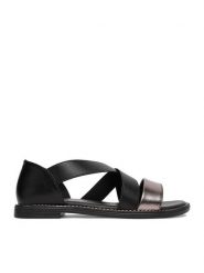 Lasocki Sandały CEO-RST-KATE-20 Czarny. Czarne sandały damskie Lasocki, bez wzorów, ze skóry, bez obcasa, na płaskiej podeszwie. Za 139.99 zł.
