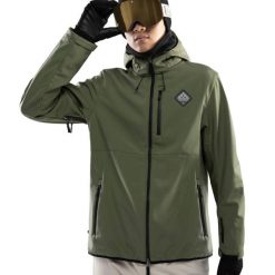 Męska kurtka snowboardowa Sporty zimowe Siroko W2 Army. Zielone kurtki męskie SIROKO, m, bez wzorów, z materiału, z kapturem, narciarskie. Za 411.20 zł.