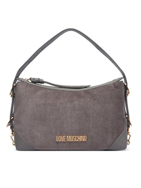 LOVE MOSCHINO Torebka JC4091PP1PLD101A Szary. Szare torebki klasyczne damskie Love Moschino, bez wzorów, ze skóry, bez dodatków. Za 879.99 zł.