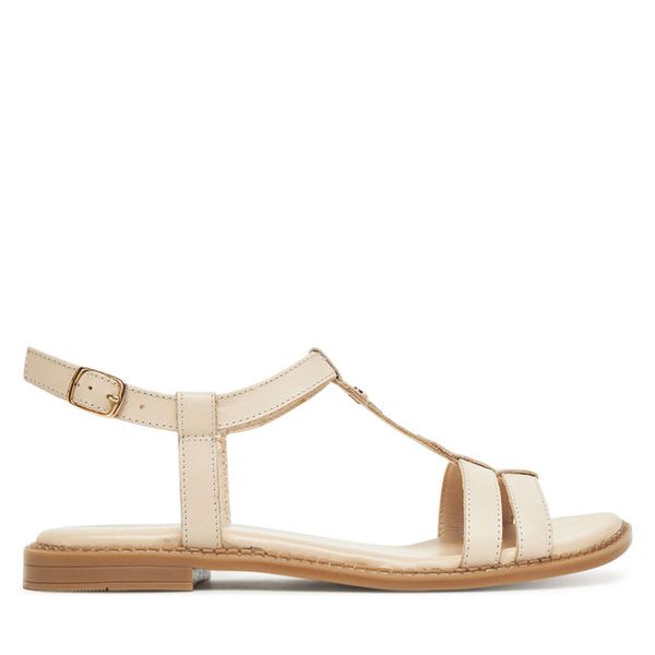 Sandały Lasocki. Brązowe sandały damskie Lasocki, bez wzorów, bez obcasa, na płaskiej podeszwie. Za 99.99 zł.