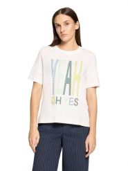 CARTOON Koszulka w kolorze białym rozmiar: 46. Białe bluzki damskie Cartoon, bez wzorów, z bawełny, bez kołnierzyka. Za 60.99 zł.