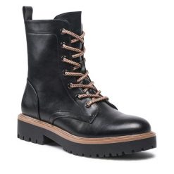 Trzewiki Jenny Fairy. Czarne botki damskie Jenny Fairy, bez obcasa, na płaskiej podeszwie, bez zapięcia. Za 179.99 zł.