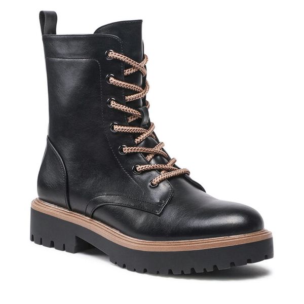 Trzewiki Jenny Fairy. Czarne botki damskie Jenny Fairy, bez obcasa, na płaskiej podeszwie, bez zapięcia. Za 179.99 zł.