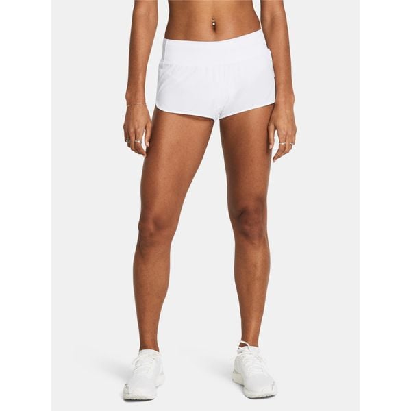 Spodenki do biegania damskie Under Armour Launch Pro 2''. Białe szorty damskie Under Armour, bez wzorów, sportowe. Za 159.99 zł.