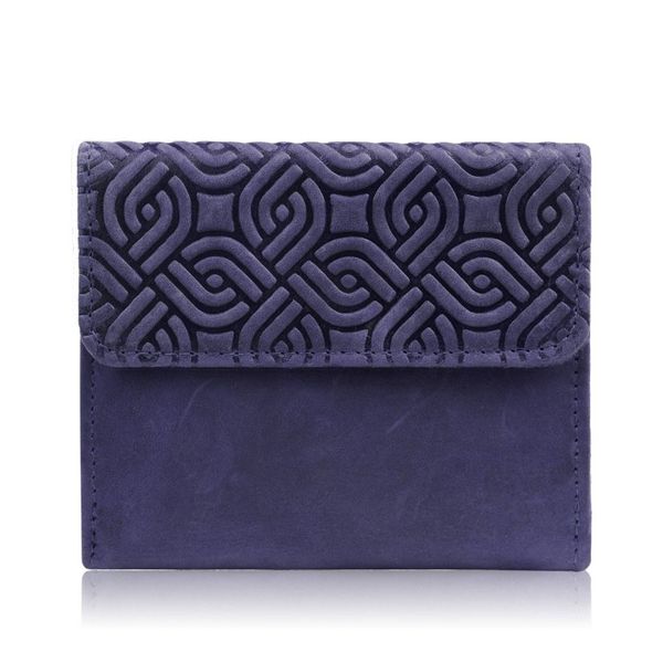 Portfel skórzany vintage Paolo Peruzzi granatowy T-114-HDB. Niebieskie portfele damskie Paolo Peruzzi, bez wzorów, ze skóry. Za 69.00 zł.