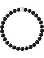 Pearline Bransoletka "Paix Interieure" z agatem rozmiar: 22 cm. Czarne bransoletki damskie Pearline, srebrne. Za 104.99 zł.