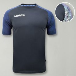 Męska Koszulka Biegowa Oddychająca 100% Poliester Ciemnoszary-Turkusowy. Niebieskie t-shirty sportowe męskie Legea, m, z bawełny, bez ramiączek, do biegania. Za 148.00 zł.