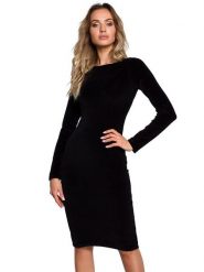 Made of emotion Sukienka w kolorze czarnym rozmiar: XL. Czarne sukienki damskie Made Of Emotion, xl, bez wzorów, z bawełny, bez kołnierzyka, bez ramiączek, midi. Za 195.77 zł.