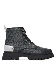 MICHAEL Michael Kors Trapery MK02734002 Czarny. Czarne kozaki dziewczęce MICHAEL Michael Kors, bez wzorów, ze skóry, bez obcasa. Za 489.99 zł.
