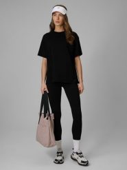 4F Legginsy dzianinowe damskie - czarne XS. Czarne legginsy damskie 4f, l, bez wzorów, z bawełny. Za 99.99 zł.