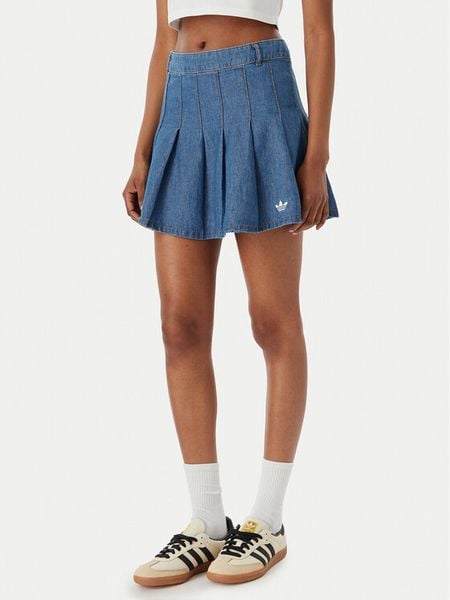 Adidas Spódnica jeansowa KD5523 Niebieski Regular Fit. Niebieskie spódniczki damskie Adidas, bez wzorów, z bawełny. Za 219.99 zł.