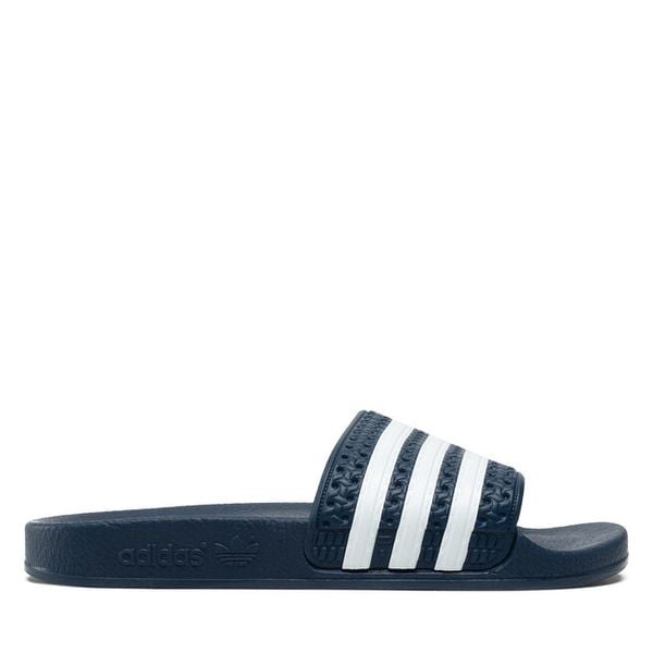 Klapki adidas. Niebieskie kalosze damskie Adidas, bez wzorów. Za 129.99 zł.