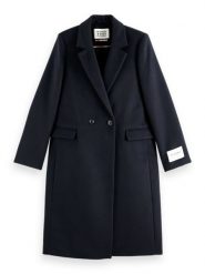 Scotch & Soda Płaszcz przejściowy w kolorze granatowym rozmiar: S. Niebieskie płaszcze damskie Scotch & Soda, s, bez wzorów, z wełny. Za 373.35 zł.