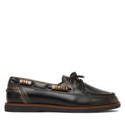 Półbuty PINKO. Czarne półbuty damskie Pinko, bez wzorów, bez obcasa, na płaskiej podeszwie. Za 1,399.00 zł.