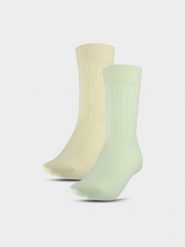4F Skarpetki casual za kostkę (2-pack) damskie - multikolor 39-42. Skarpetki damskie 4f, bez wzorów, z bawełny. W wyprzedaży za 39.99 zł.