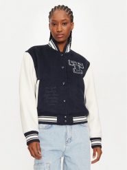 Tommy Jeans Kurtka bomber Letterman DW0DW18845 Granatowy Regular Fit. Niebieskie kurtki damskie Tommy Jeans, l, bez wzorów, z jeansu, bez kaptura. Za 759.99 zł.