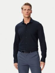 BOSS Koszula P-Hank-Sp-261 50556106 Granatowy Slim Fit. Niebieskie koszule męskie Boss, m, bez wzorów, z bawełny, bez kołnierzyka, bez ramiączek. Za 679.99 zł.