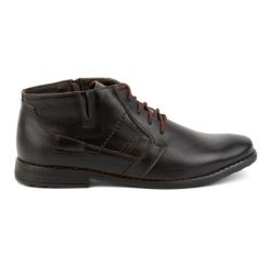 Olivier Buty męskie sztyblety skórzane sznurowane niskie 902KZ brązowe. Brązowe sztyblety męskie bez zapięcia. Za 377.80 zł.