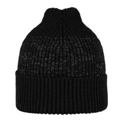 Czapka Unisex Dla Dorosłych Wełna Merino. Czarne czapki męskie Buff, bez wzorów, z wełny, sportowe. Za 283.99 zł.