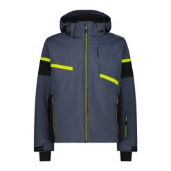 Kurtka narciarska z kapturem i zamkiem CMP. Szare kurtki męskie CMP, na zimę, m, bez wzorów, sportowe, z kapturem. W wyprzedaży za 627.50 zł.