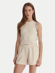 Guess Top V6GP17 K3215 Écru Regular Fit. Topy damskie Guess, xl, z aplikacjami, z syntetyku, bez kołnierzyka. Za 239.99 zł.