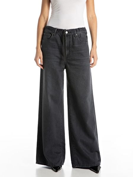 Replay Dżinsy - Wide Leg fit - w kolorze czarnym rozmiar: W32/L30. Czarne jeansy damskie Replay. Za 354.95 zł.
