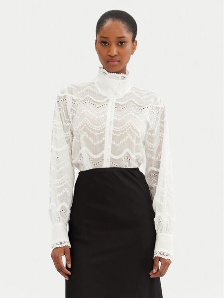 Bruuns Bazaar Koszula Vinika BBW4243 Biały Regular Fit. Białe koszule damskie Bruuns Bazaar, bez wzorów, z lyocellu, bez kołnierzyka, bez ramiączek. Za 379.99 zł.