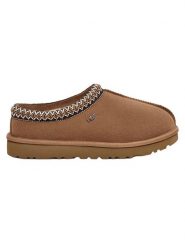 UGG Skórzane kapcie "Tasman" w kolorze jasnobrązowym rozmiar: 38. Brązowe kapcie damskie Ugg, ze skóry. Za 483.17 zł.